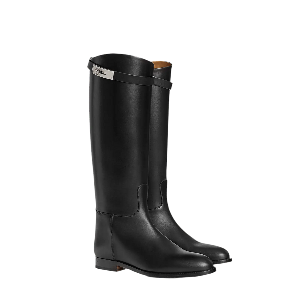 Elegante schwarze Stiefel in Reiteroptik Velota Lux