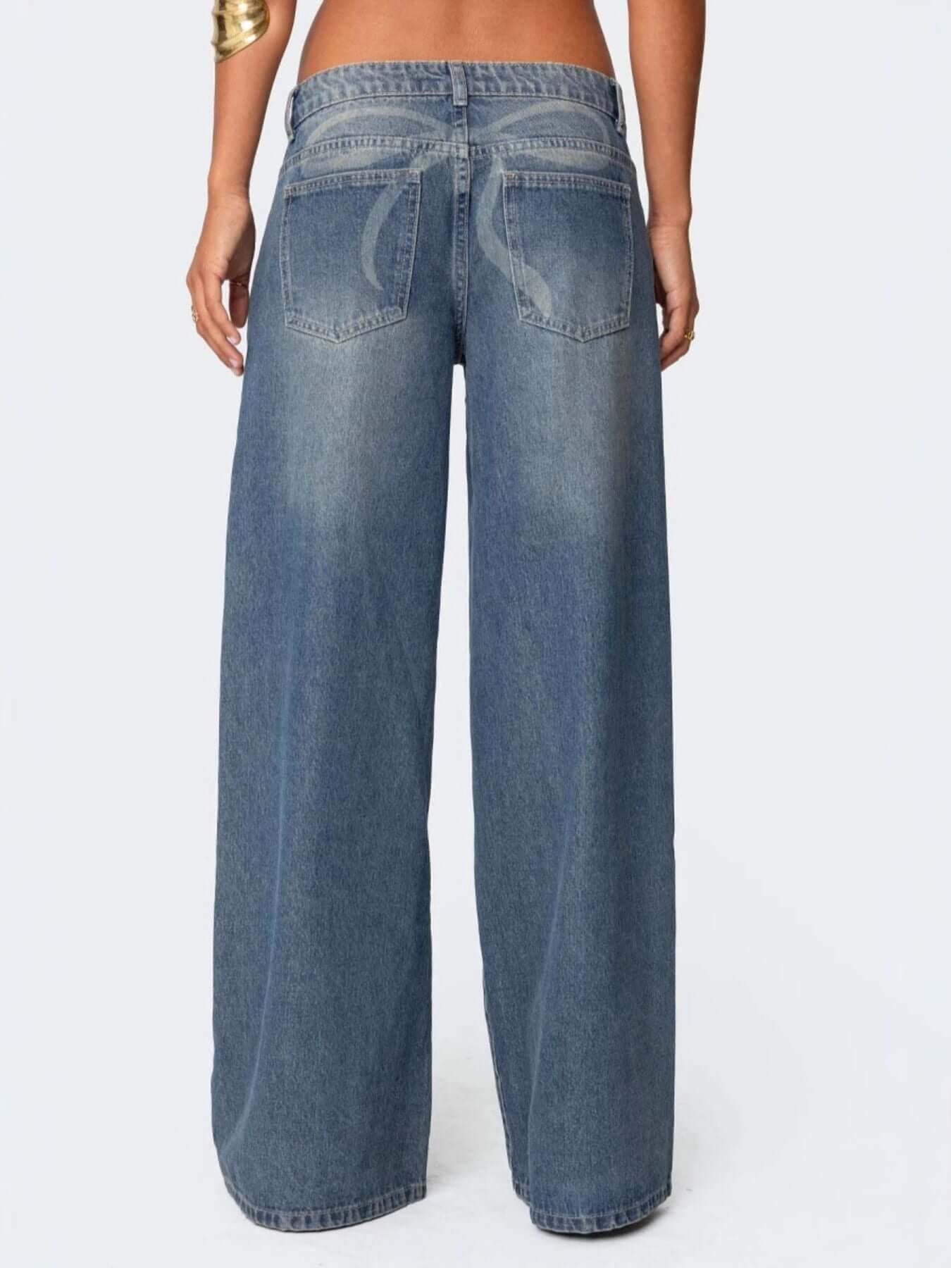 Vintage Wash Wide Leg Jeans ncjc