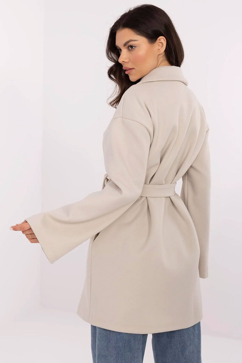  Schicker beiger Damenmantel – Moderner Look für Business und Freizeit – Veloralux Fashion