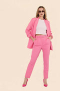 Eleganter Damen Hosenanzug in leuchtendem Pink – Elysée Blazer-Set von Velora Lux
