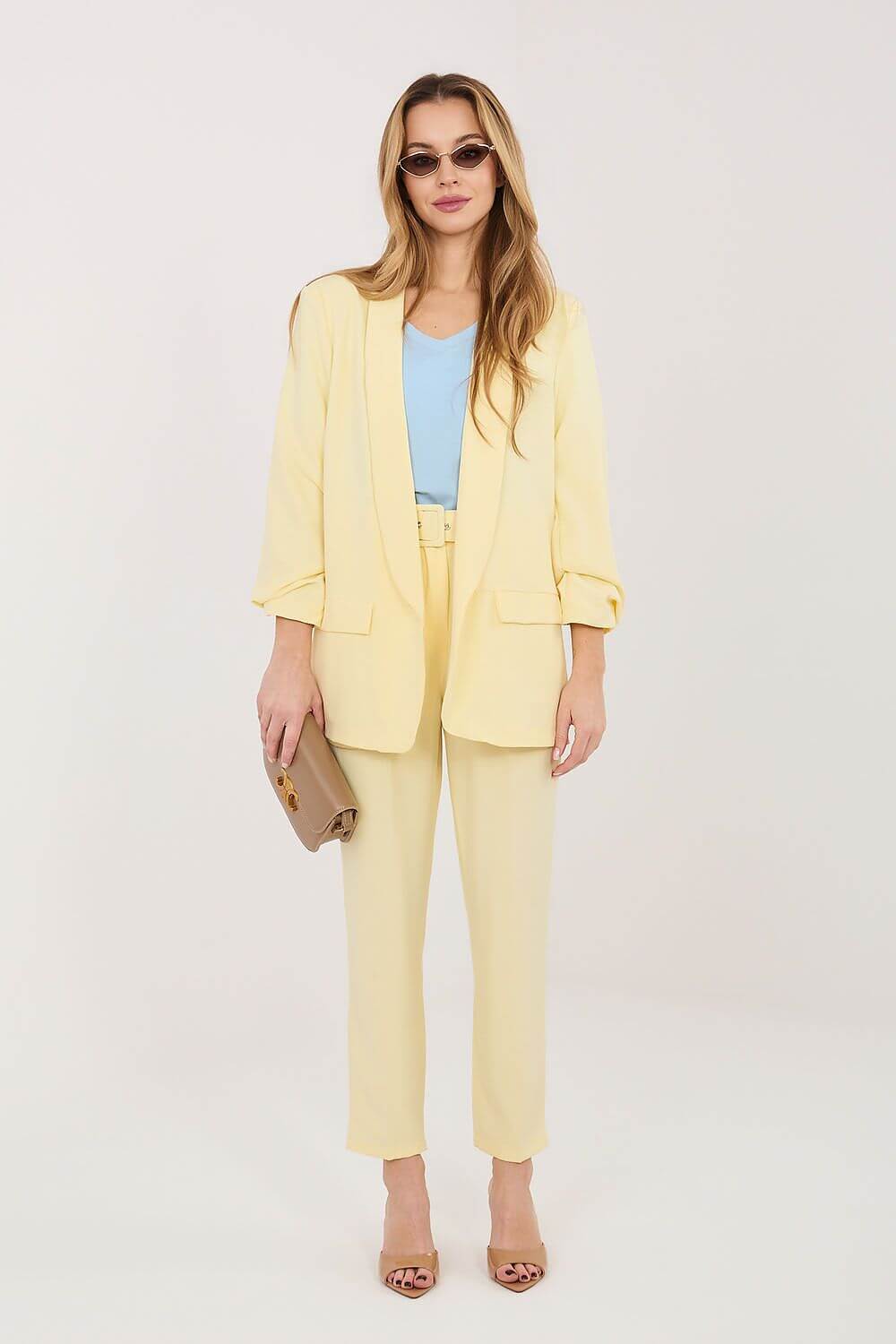 Edler Damen Hosenanzug in Creme – Elysée Blazer-Set für Hochzeit und Business – Velora Lux