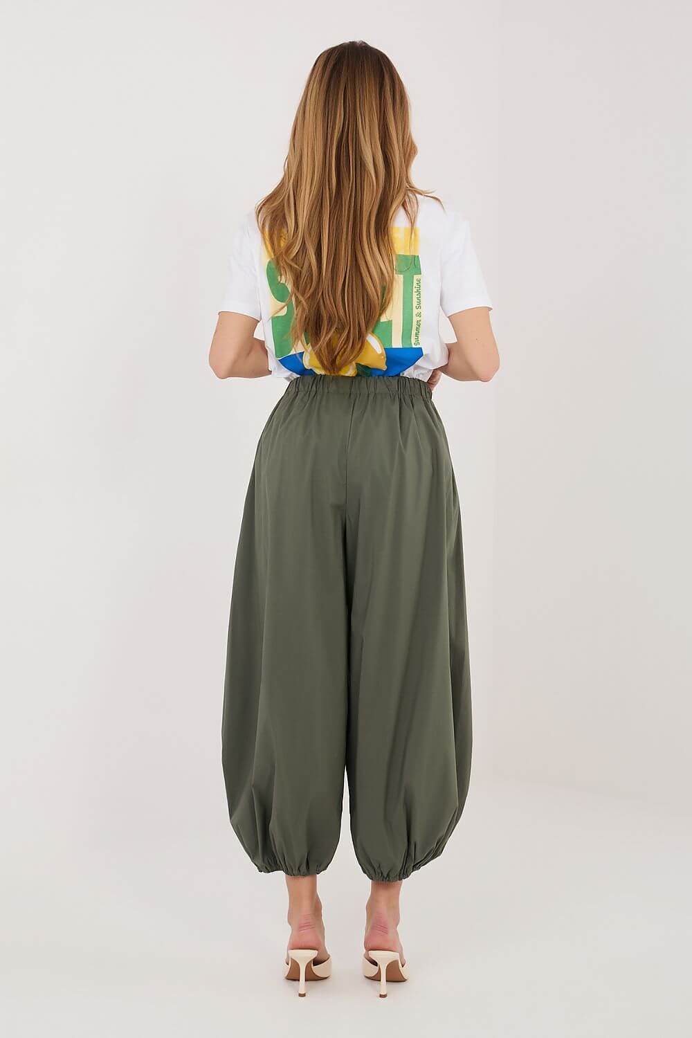 Stylische Pluderhose in Dunkelgrün für einen entspannten Urban-Look – Velora Lux