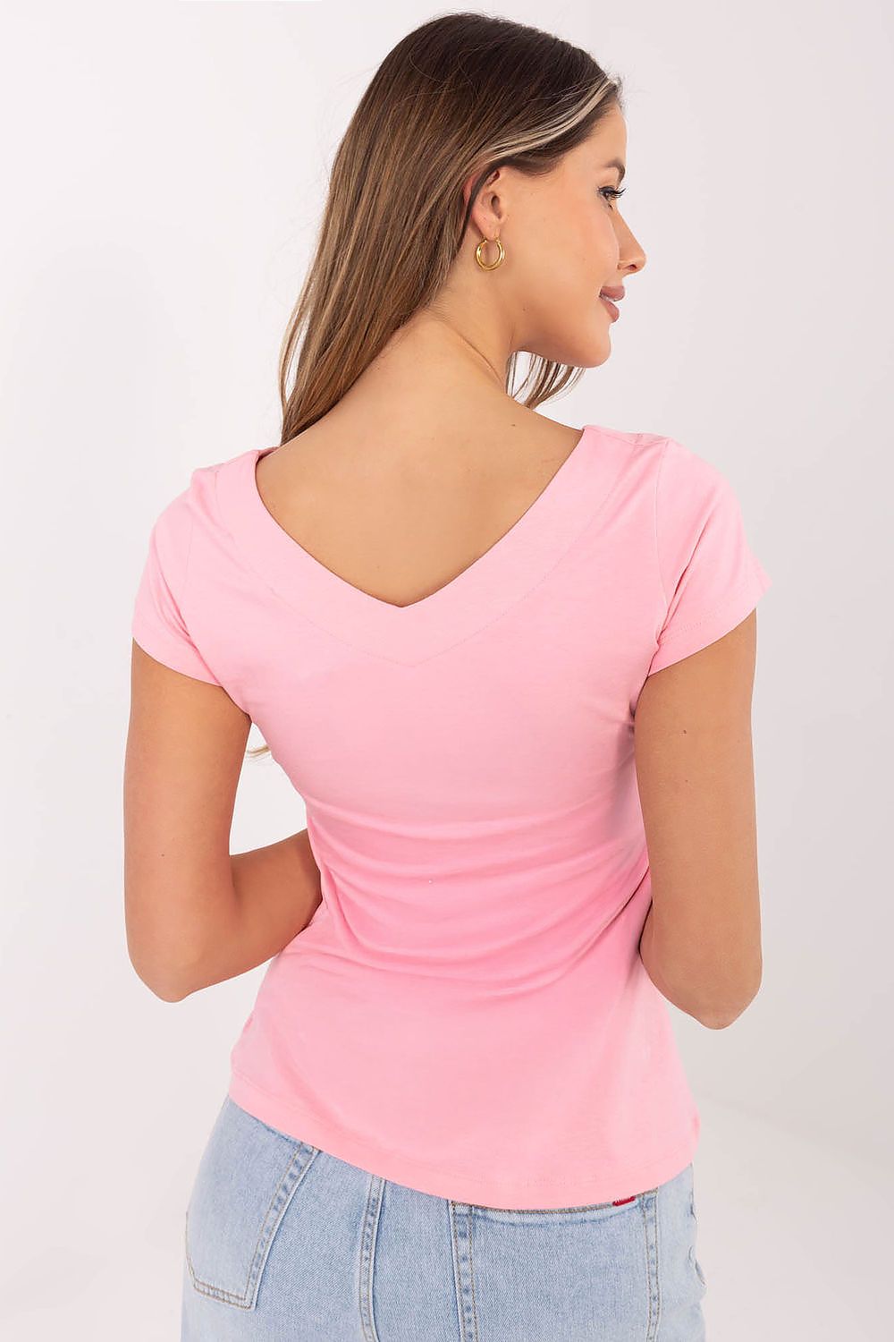 Tailliertes Kurzarmshirt in Pastellrosa Rue Paris Style – Velora Lux Shop