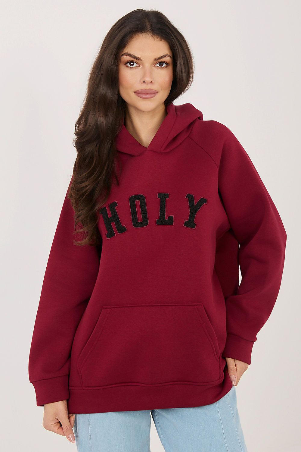 Street Echo Sweater in Bordeaux von Rue Paris – Velora Lux