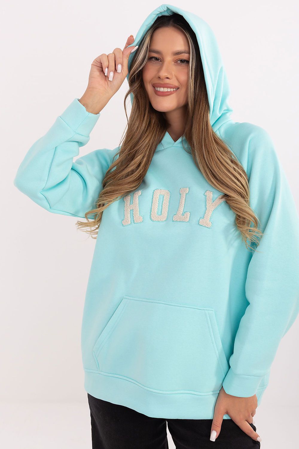 Street Echo Sweater in Hellblau von Rue Paris – Velora Lux