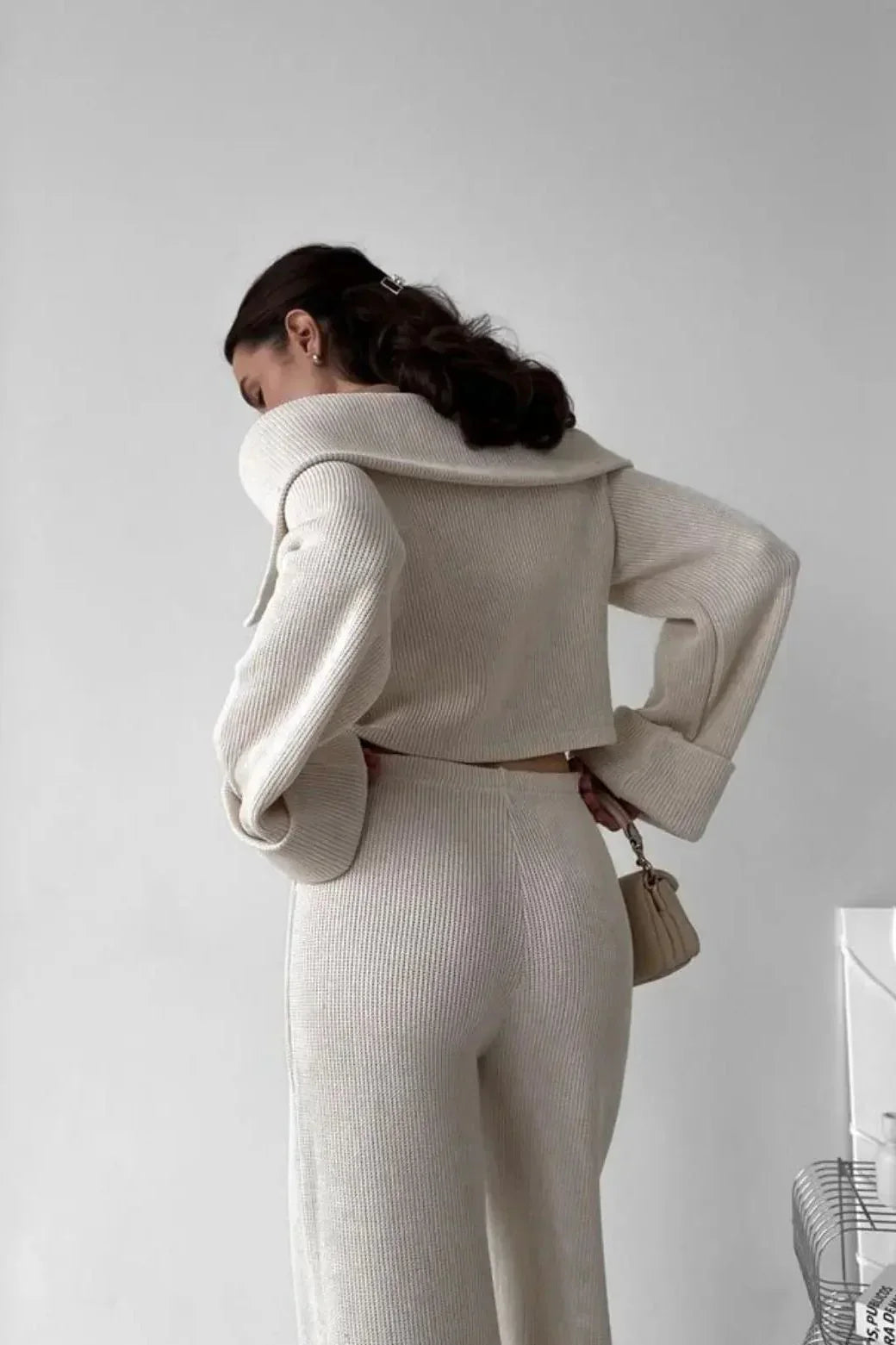 Off-Shoulder Knit Set